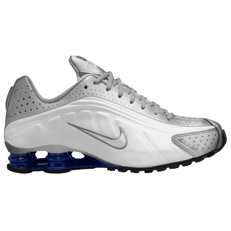 Nike Men's Shox R4 - Metallic Silver/Deep Royal Blue made by Nike