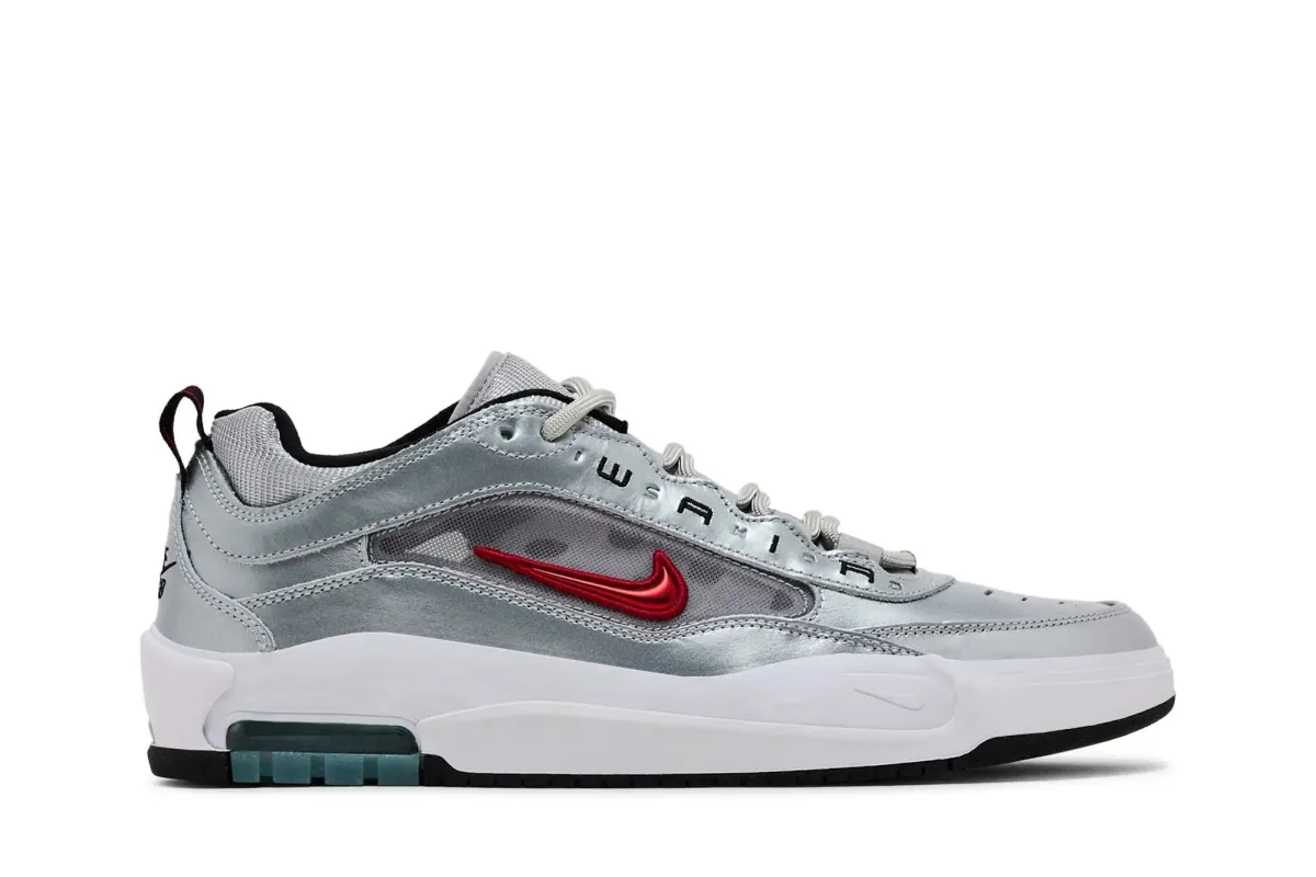 Nike Men's Air Max Ishod PRM - Metallic Silver/Varsity Red/Blac made by Nike