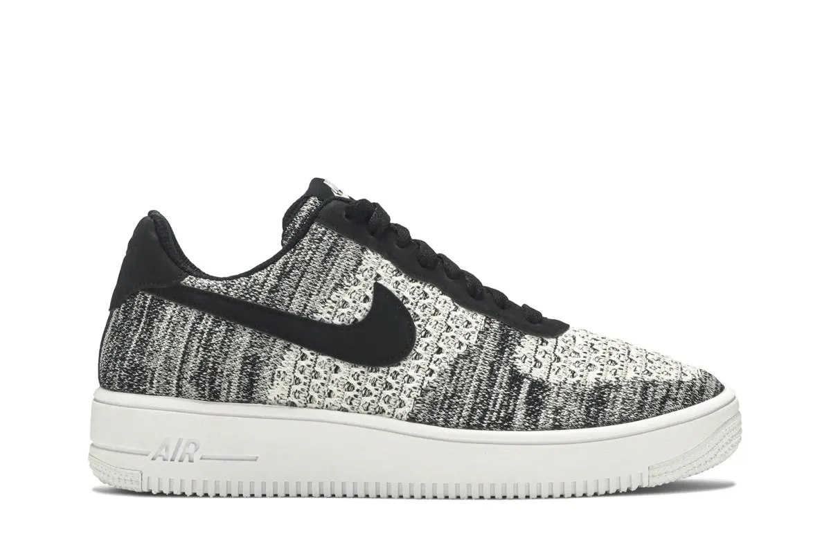 Nike Men's Air Force Flyknit - Black/Pure Platinum-Black-White made by Nike