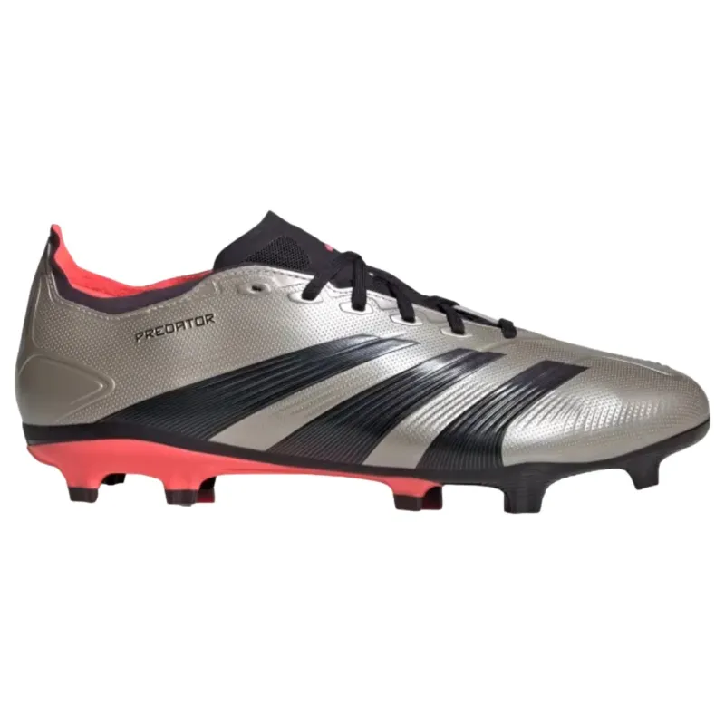 Adidas Men's Predator League FG - Platinum Metallic/Aurora Black/Turbo made by Adidas
