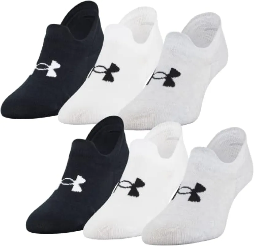 Under Armour Men's Essential Ultra Low Tab Socks 6-Pack - Grey/White/Black made by Under Armour