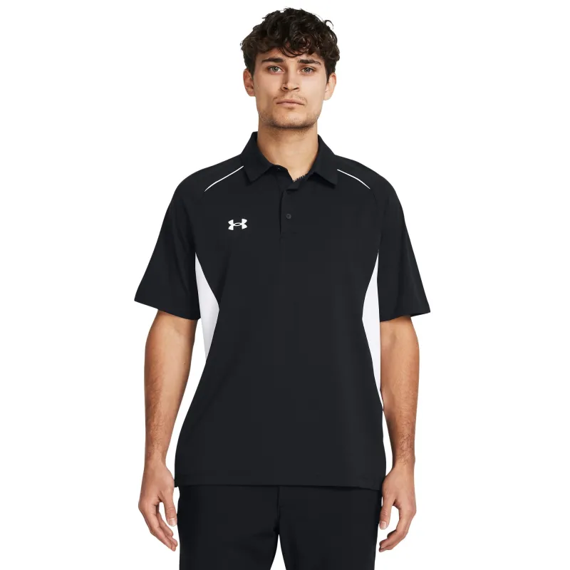 Under Armour Men's Title Polo - Black/White made by Under Armour