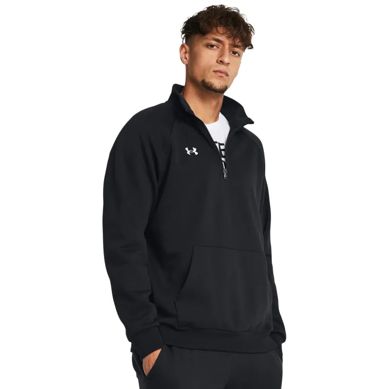 Under Armour Men's Fleece 1/4-Zip - Black/White made by Under Armour