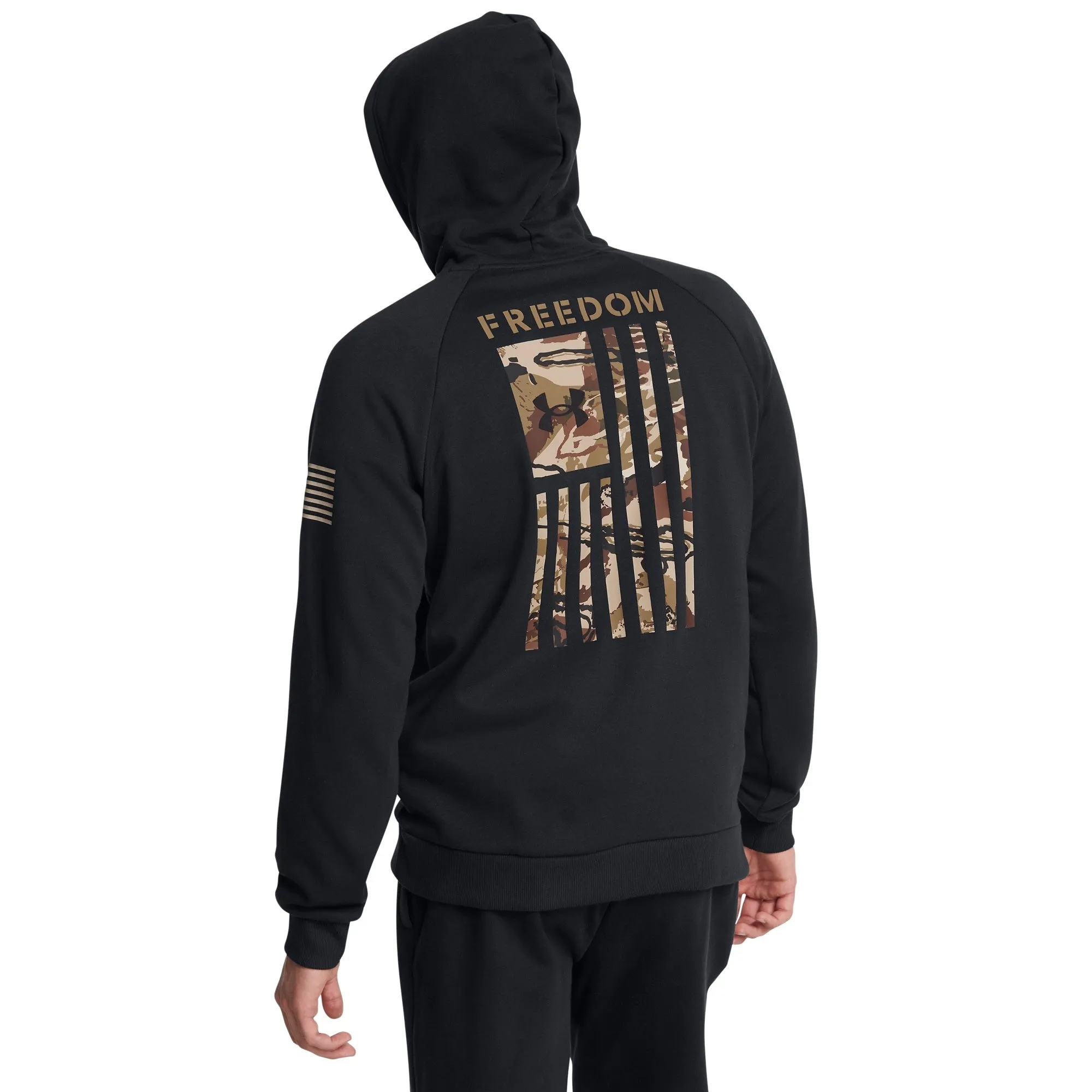 Under Armour Men's Freedom Flag Hoodie - Black sold by Zulily product image thumbnail 2