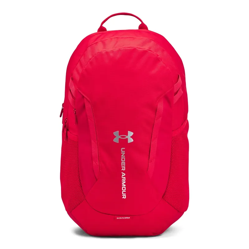 Under Armour Unisex Hustle 6.0 Backpack - Red, Red, Metallic Silver made by Under Armour
