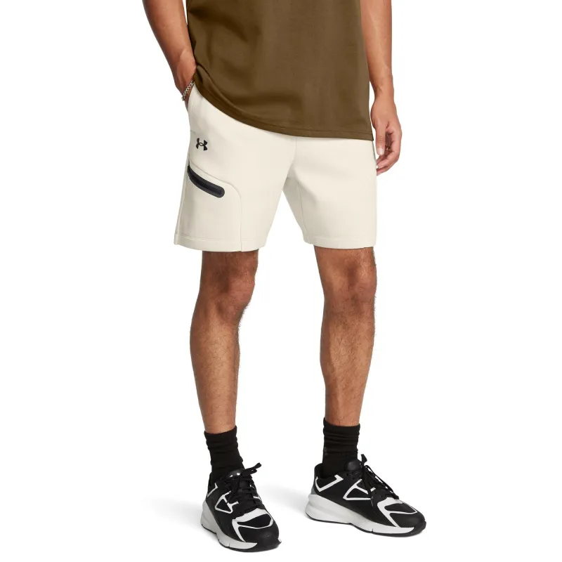 Under Armour Men's Unstoppable Fleece Shorts - Summit White/Black made by Under Armour