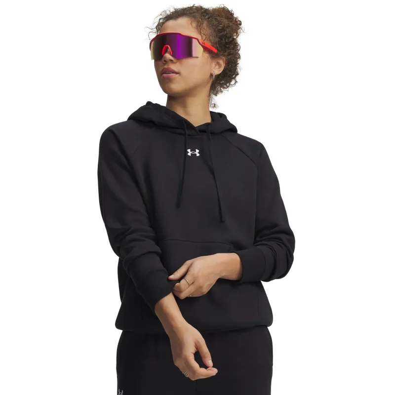 Under Armour Women's Rival Fleece Hoodie - Black/White made by Under Armour