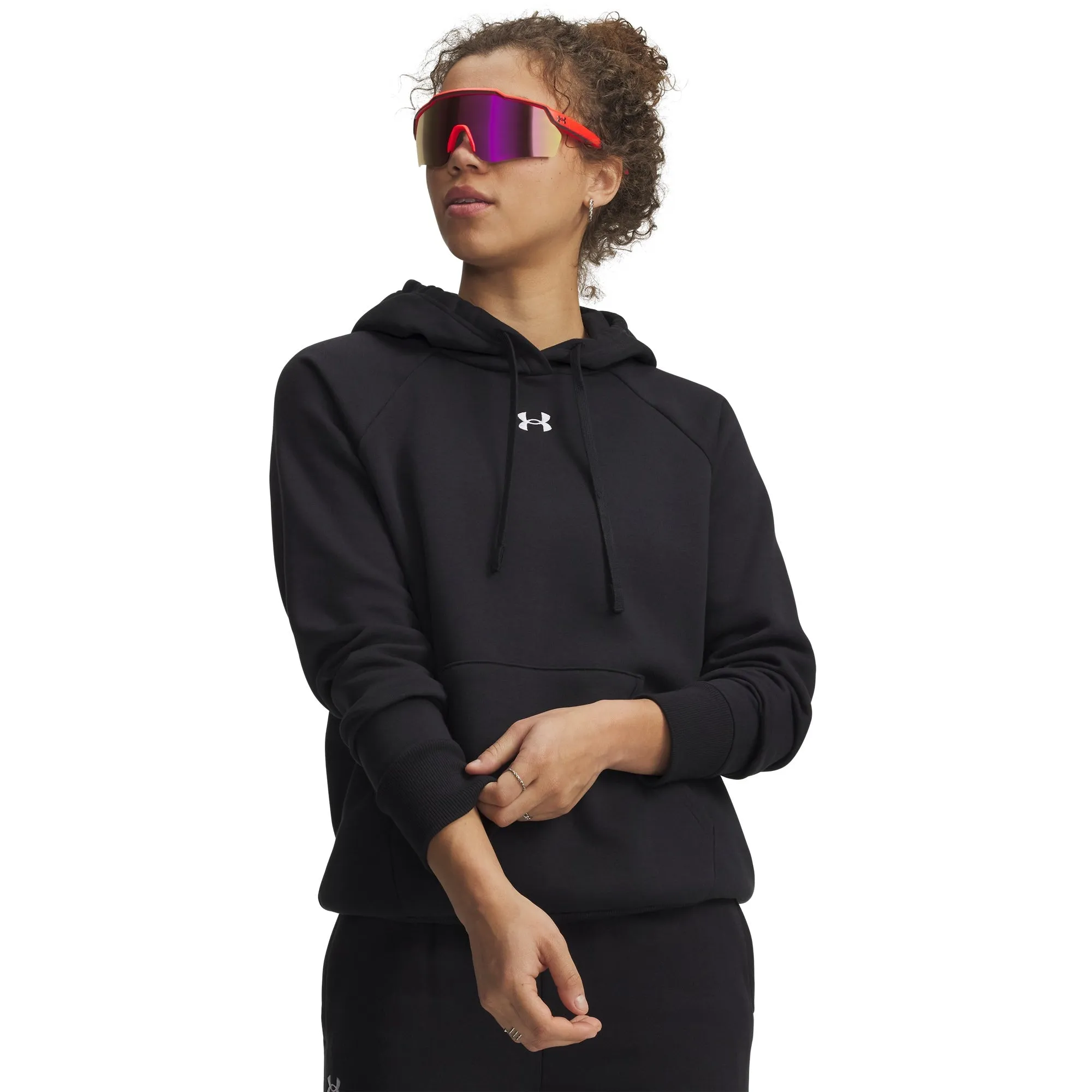 Under Armour Women's Rival Fleece Hoodie - Black/White sold by Zulily