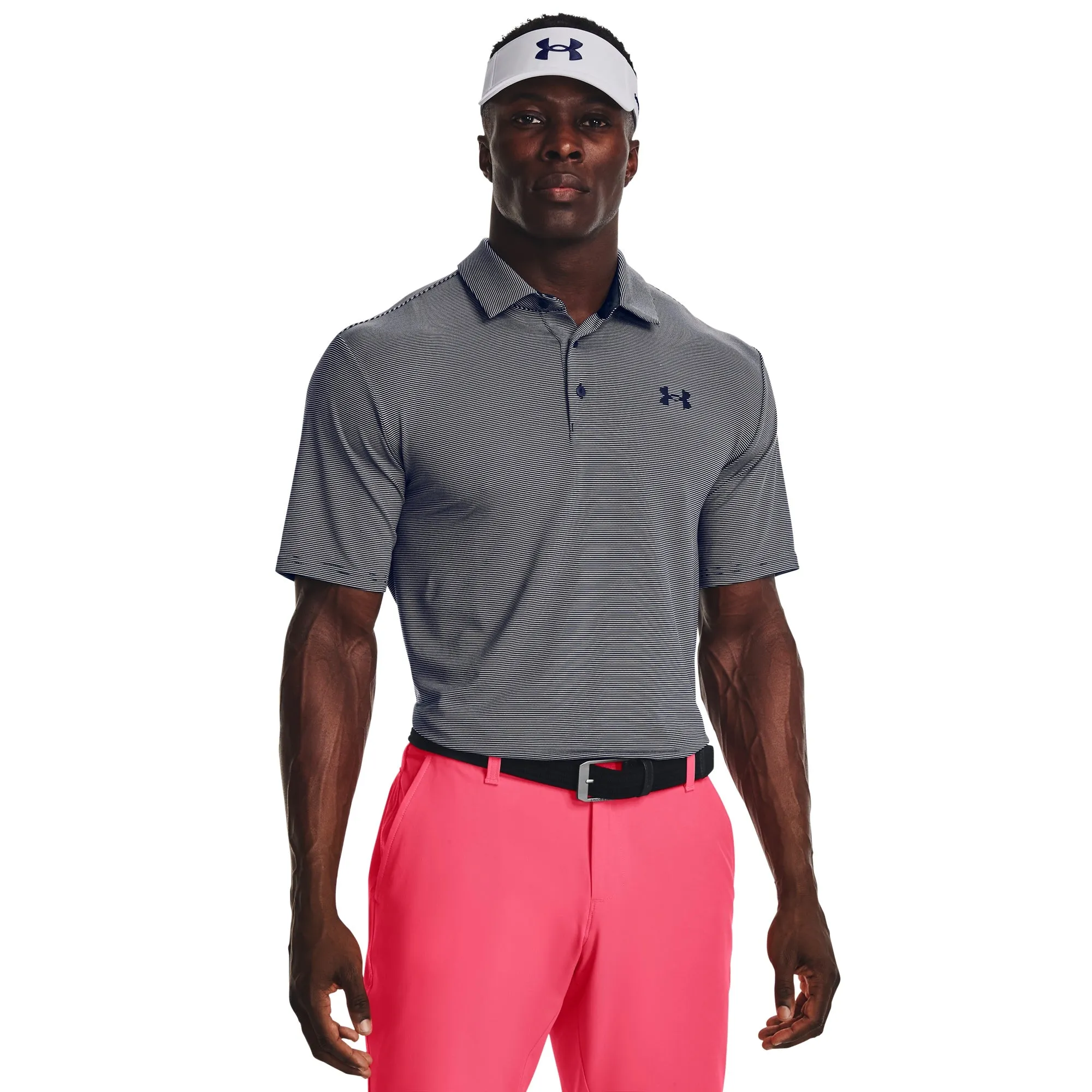 Under Armour Men's Playoff 3.0 Chest Double Stripe Polo Shirt - Navy sold by Zulily