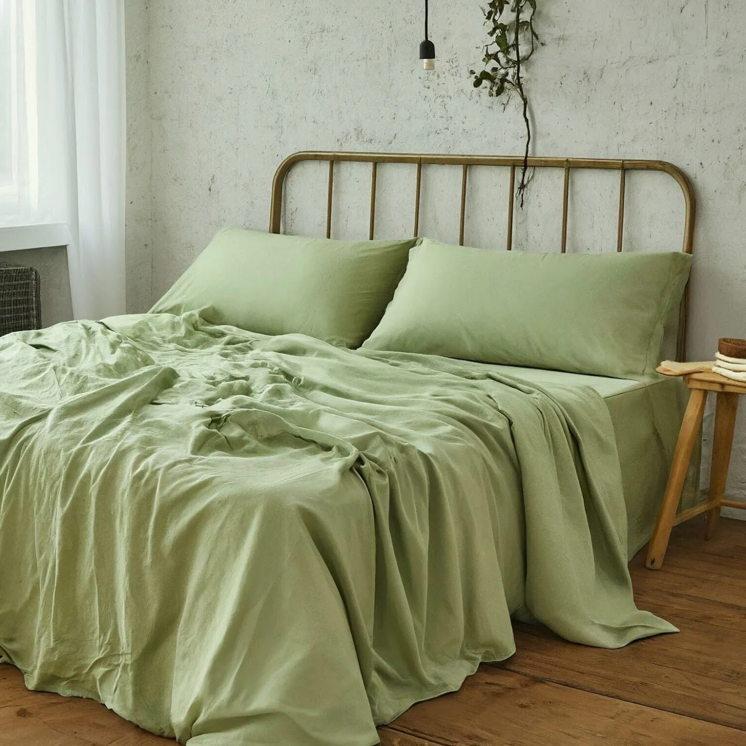 Tache Microfiber Sage Green Bed Sheet Set (202-SG-BSS) sold by Zulily product image thumbnail 4