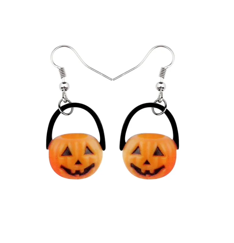 Jack-o'-Lantern Halloween Drop Earrings made by Zulily