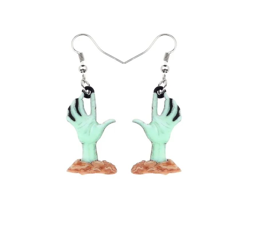 Zombie Hands Halloween Drop Earrings made by Zulily