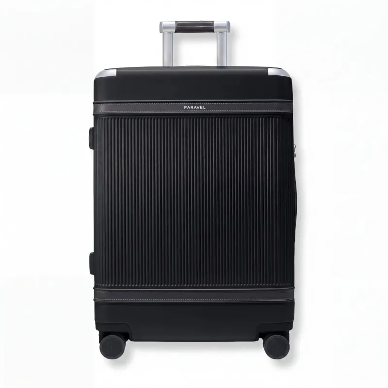 Paravel Aviator Grand 26-Inch Checked Spinner Luggage Derby Black made by Zulily