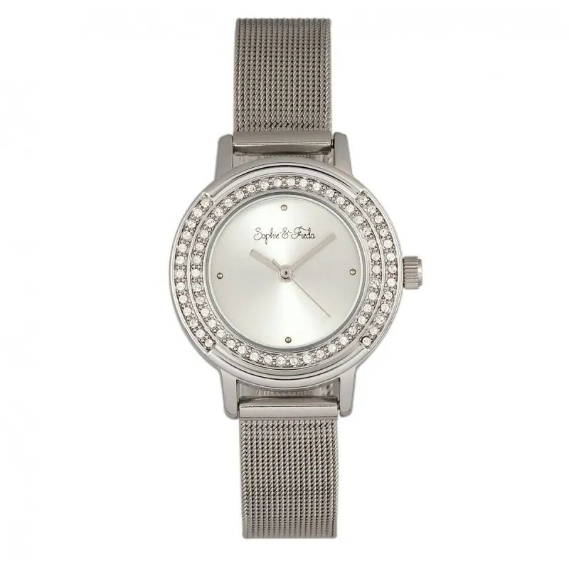 Sophie & Freda Cambridge Bracelet Watch w/Swarovski Crystals made by Zulily