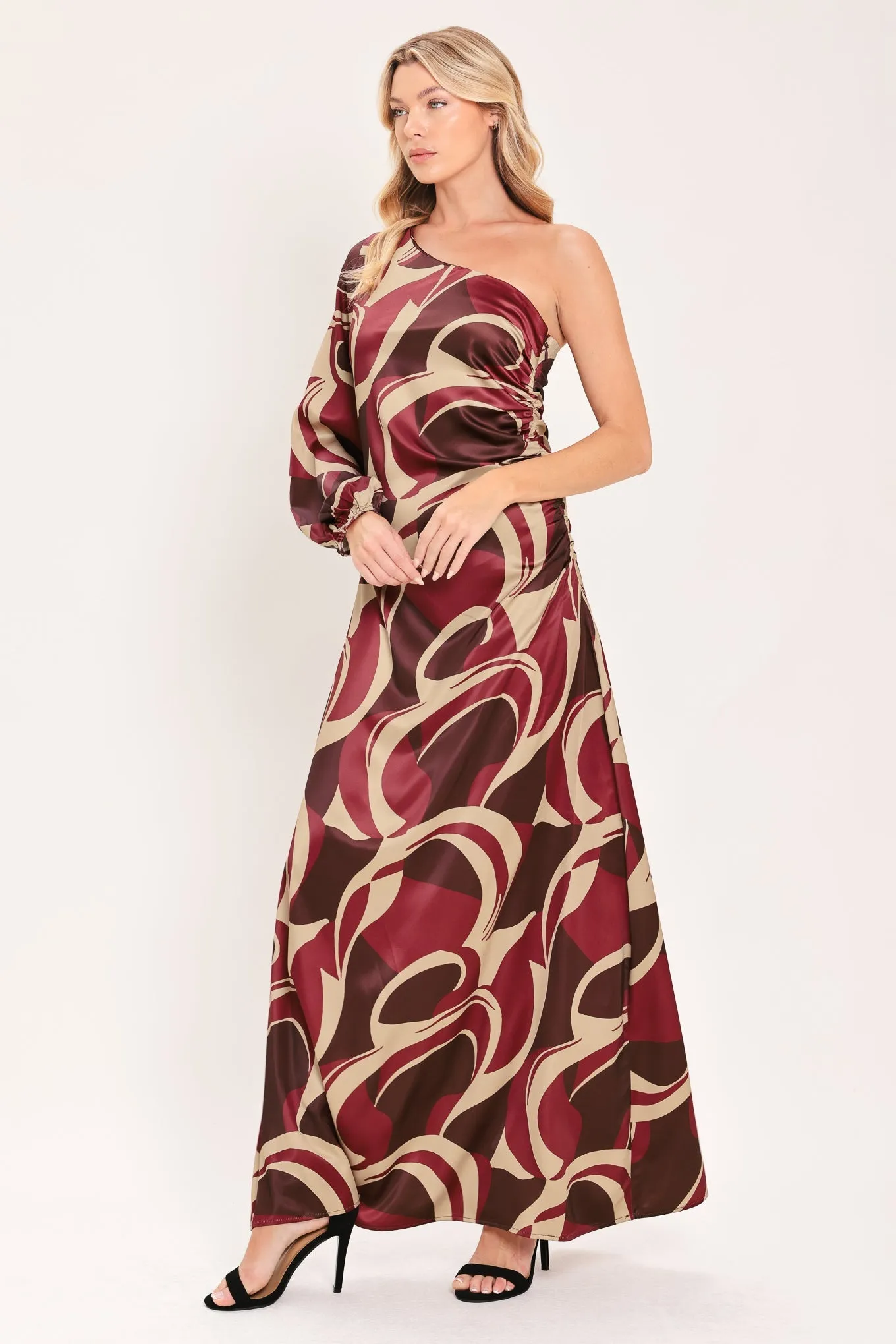 Cabernet Sculpted Wave Woven Maxi Dress sold by Zulily product image thumbnail 5