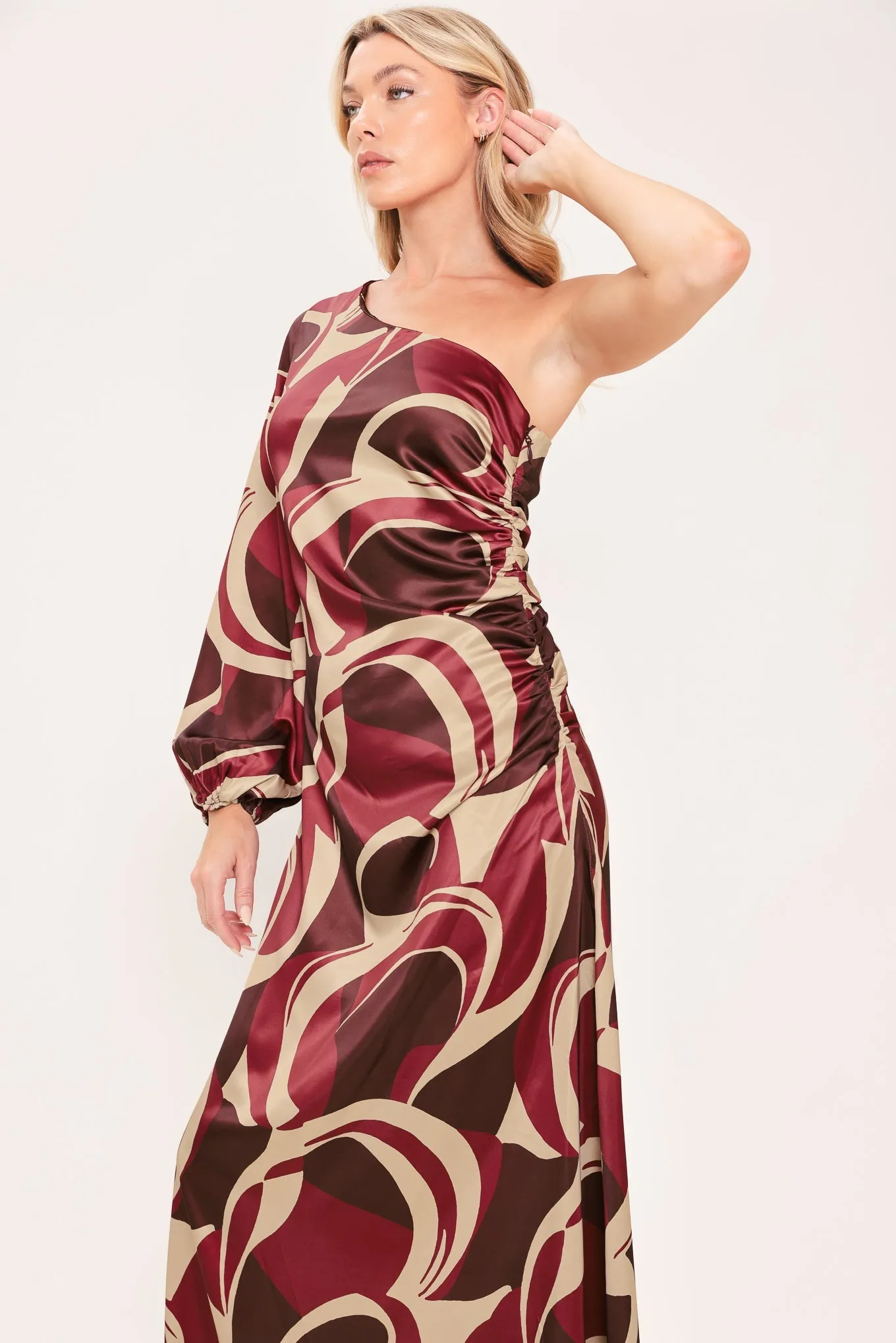 Cabernet Sculpted Wave Woven Maxi Dress sold by Zulily product image thumbnail 2
