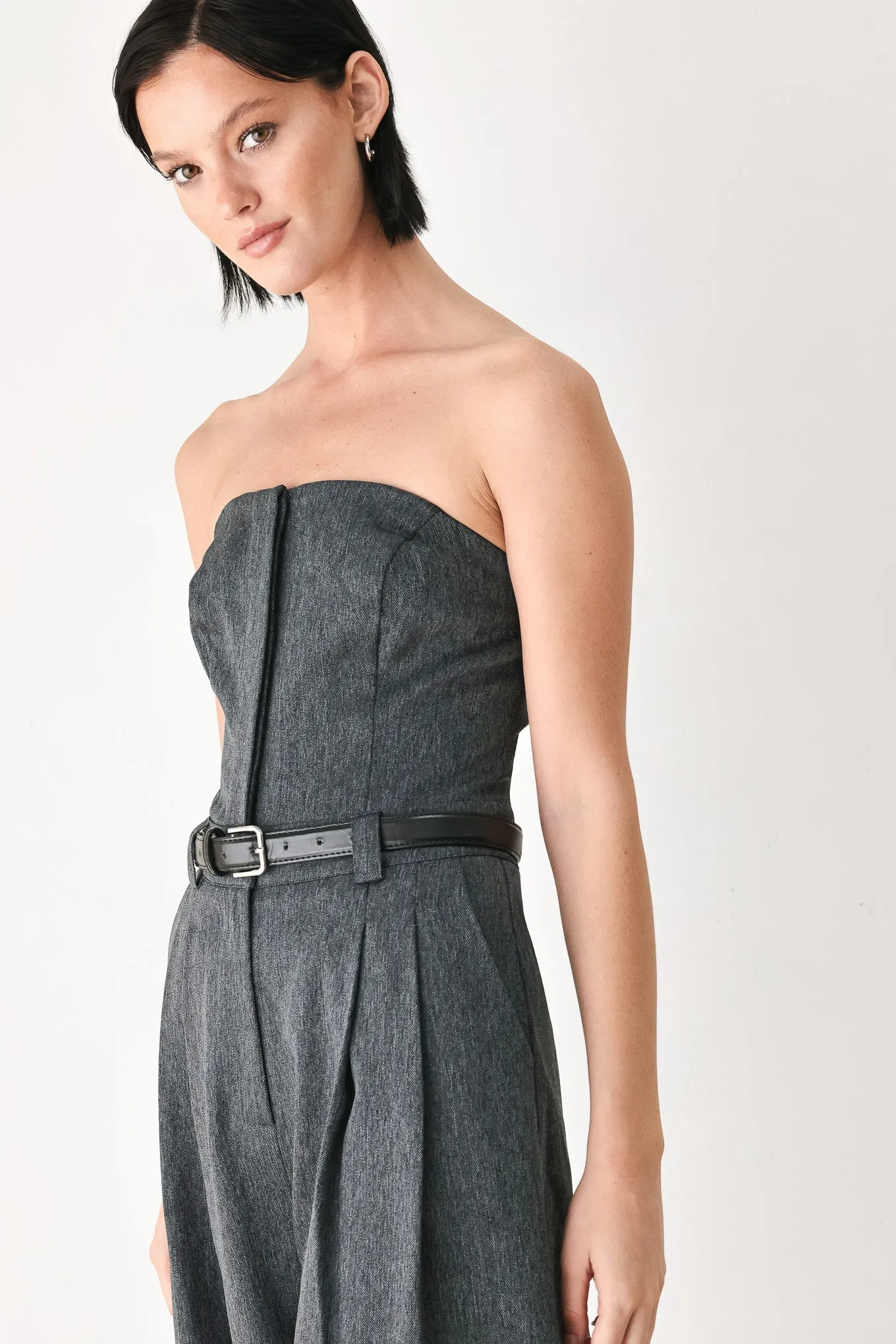 Power Hour Strapless Belted Jumpsuit sold by Zulily product image thumbnail 5