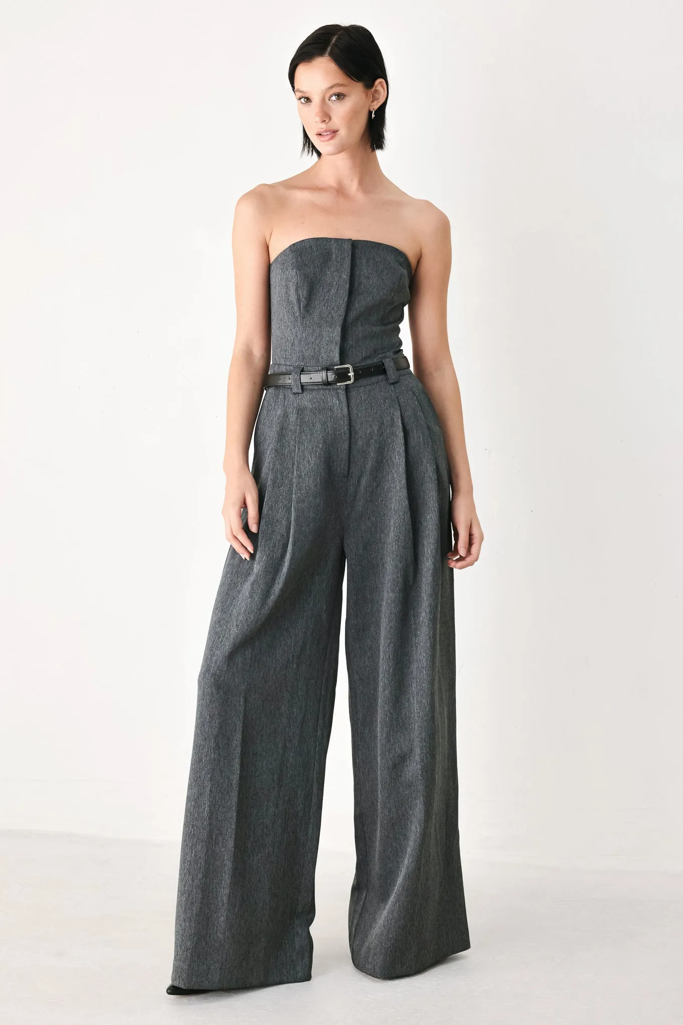 Power Hour Strapless Belted Jumpsuit sold by Zulily product image thumbnail 3