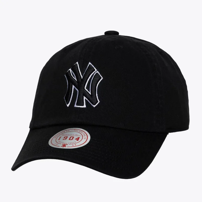 Mitchell & Ness New York Yankees Men's Strapback Hat — Black/White made by Mitchell & Ness