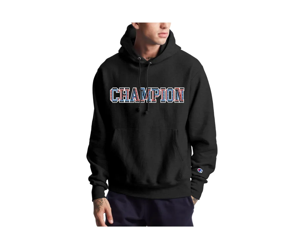 Champion C Life Reverse Weave 3D Logo Men's Hoodie — Black made by Champion