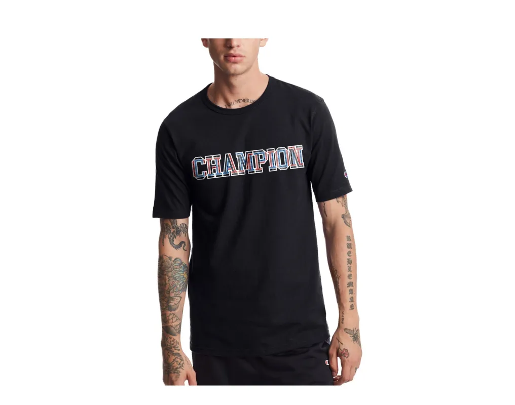 Champion C Life Heritage 3D Logo Men's T-Shirt — Black made by Champion