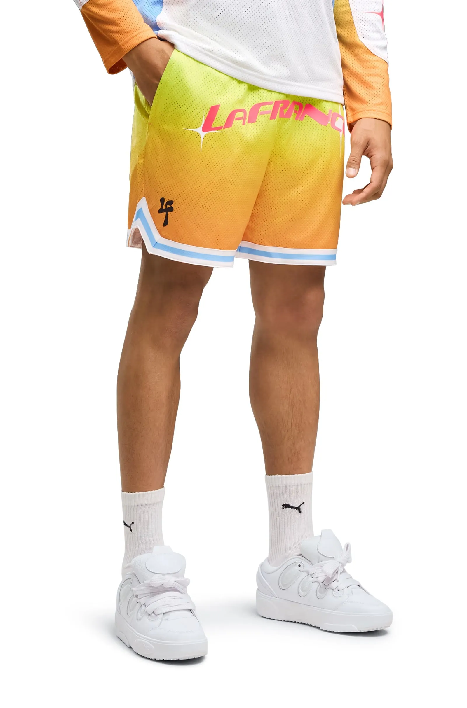 Puma LAFrance Heem Aerospace Mesh Shorts Shorts - Neon sold by Zulily