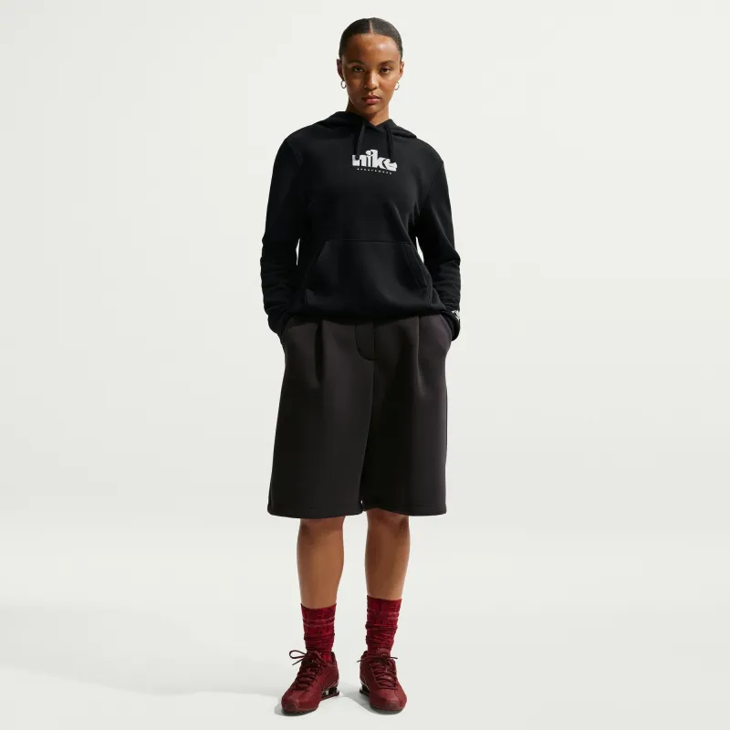 Nike Womens Fleece Graphic Pullover Hoodie - Black made by Nike