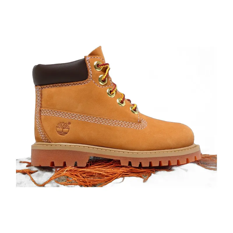 Timberland Toddler/Little Kid 6-Inch Premium Waterproof Boots Wheat Nubuck made by Timberland