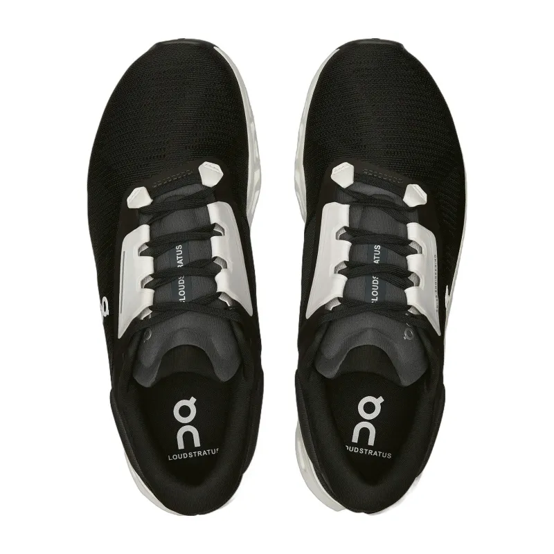On Men's Cloudstratus 3 Running Shoes - Black / Frost (Cloud M Cloudstratus 3 Black / Frost 7) made by On