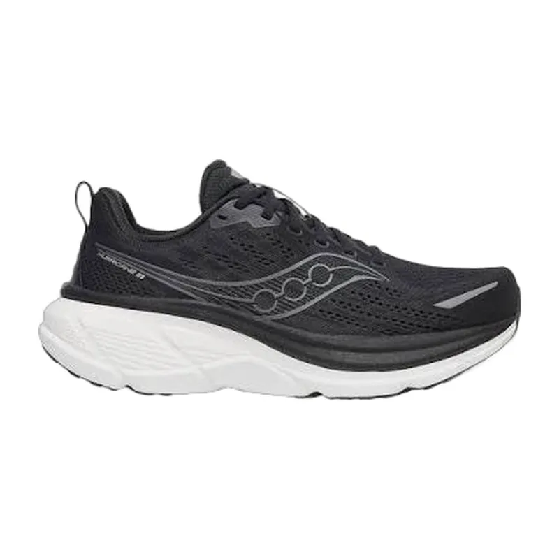 Saucony Men's Hurricane 25 Running Shoes - Black / White made by Saucony