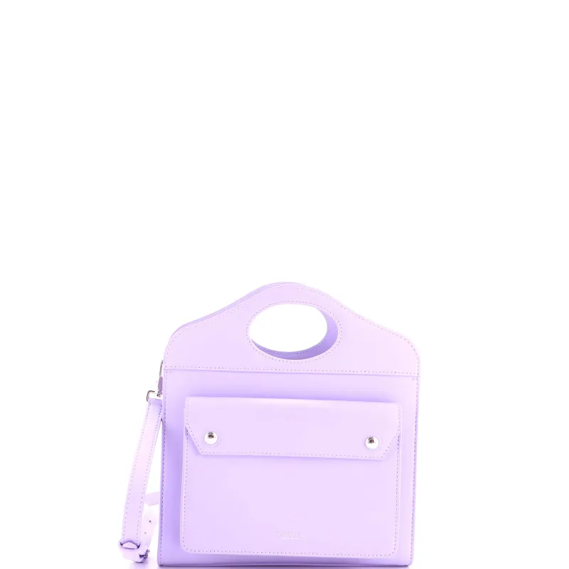 Logo Pocket Tote Leather Mini made by Burberry
