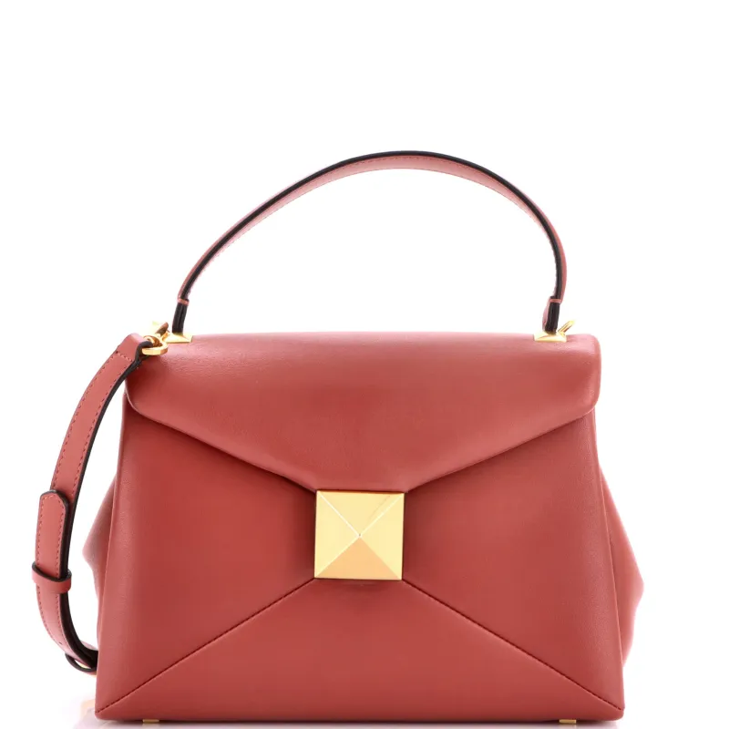 One Stud Top Handle Flap Bag Leather Small made by Valentino Garavani