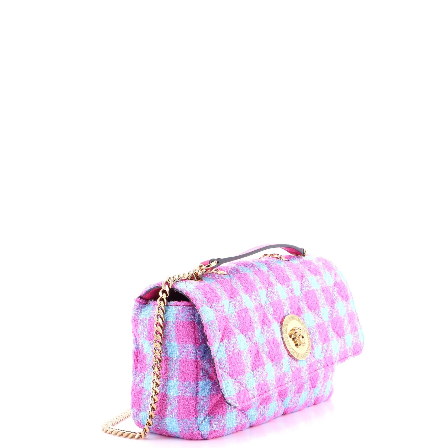 Medusa Icon Chain Flap Bag Quilted Tweed East West sold by Zulily product image thumbnail 2