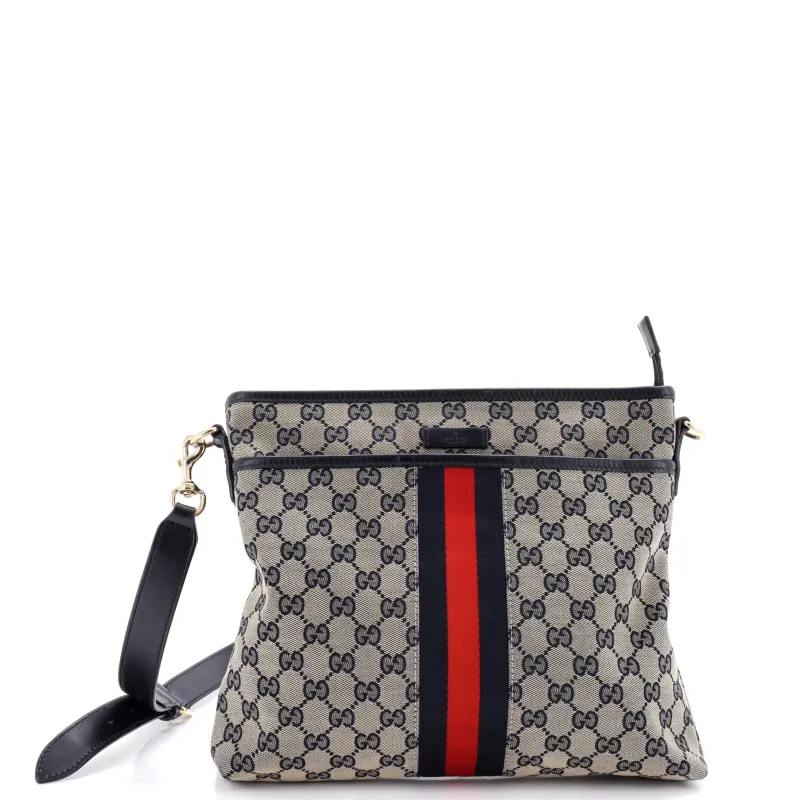 Front Pocket Web Messenger GG Canvas Small made by Gucci