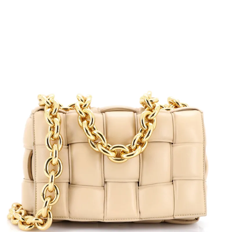 Cassette Chain Crossbody Bag Padded Maxi Intrecciato Leather made by Bottega Veneta