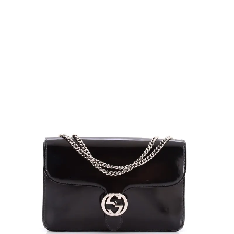 Interlocking Shoulder Bag Patent Medium made by Gucci