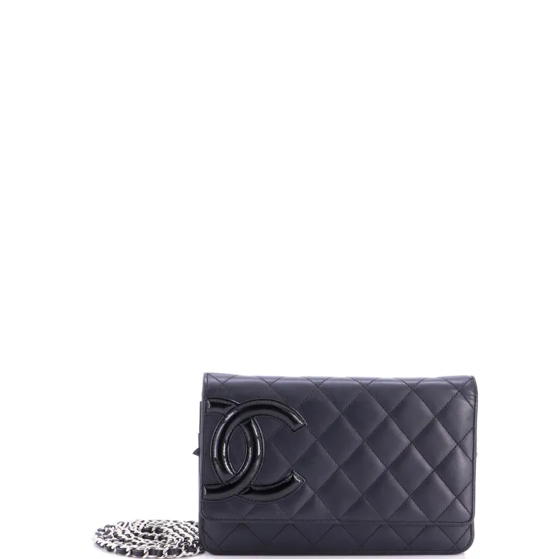 Cambon Wallet on Chain Quilted Leather made by Chanel