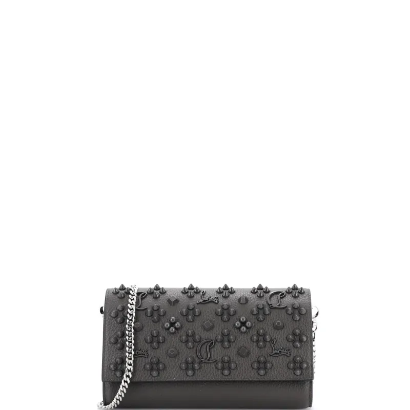 Paloma Clutch Embellished Leather Small made by Christian Louboutin