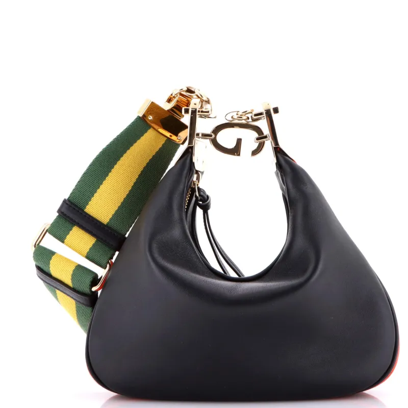 Attache Shoulder Bag Leather Small made by Gucci