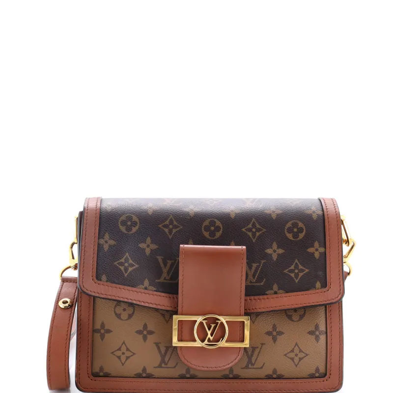 Dauphine Shoulder Bag Reverse Monogram Canvas MM made by Louis Vuitton