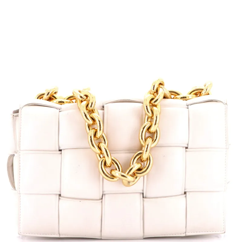 Cassette Chain Crossbody Bag Padded Maxi Intrecciato Leather made by Bottega Veneta