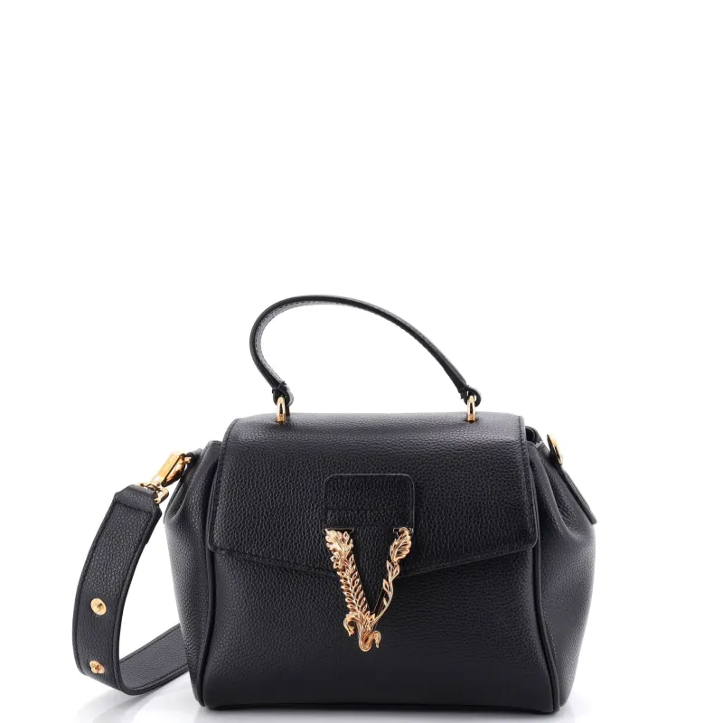 Virtus Top Handle Bag Leather Small made by Versace
