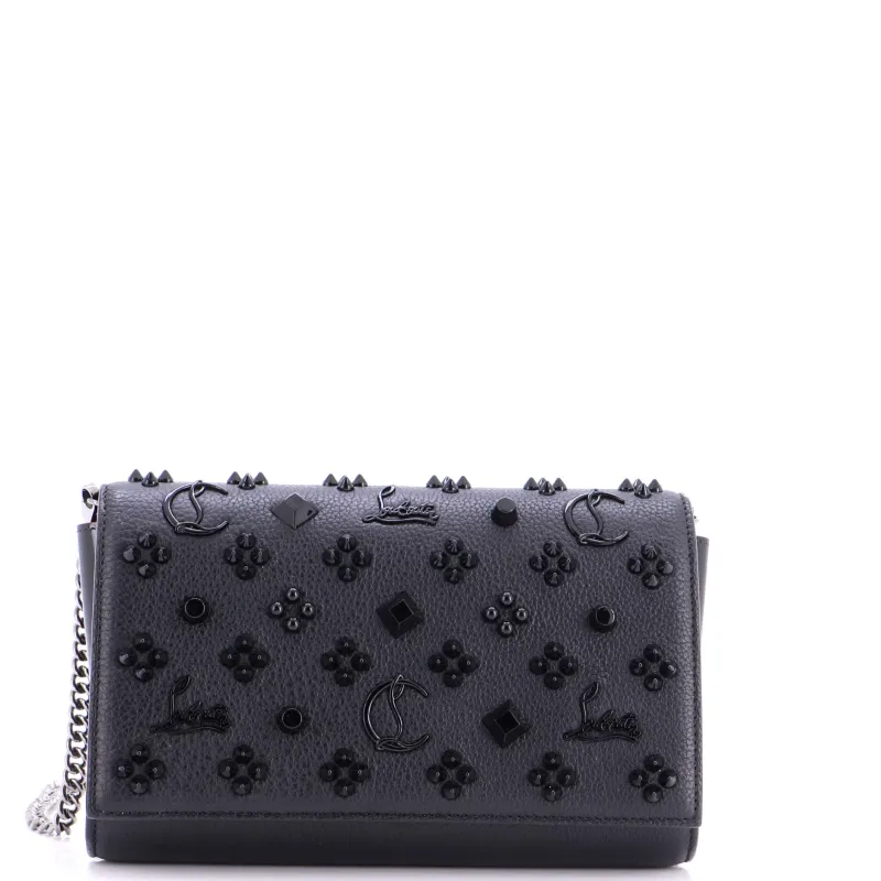 Paloma Clutch Embellished Leather Small made by Christian Louboutin