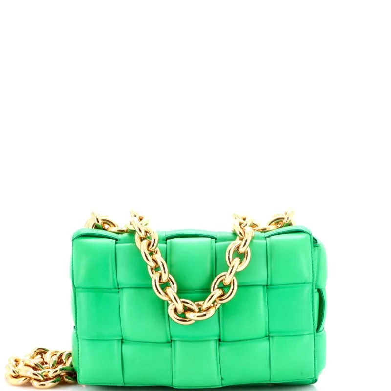 Cassette Chain Crossbody Bag Padded Maxi Intrecciato Leather made by Bottega Veneta