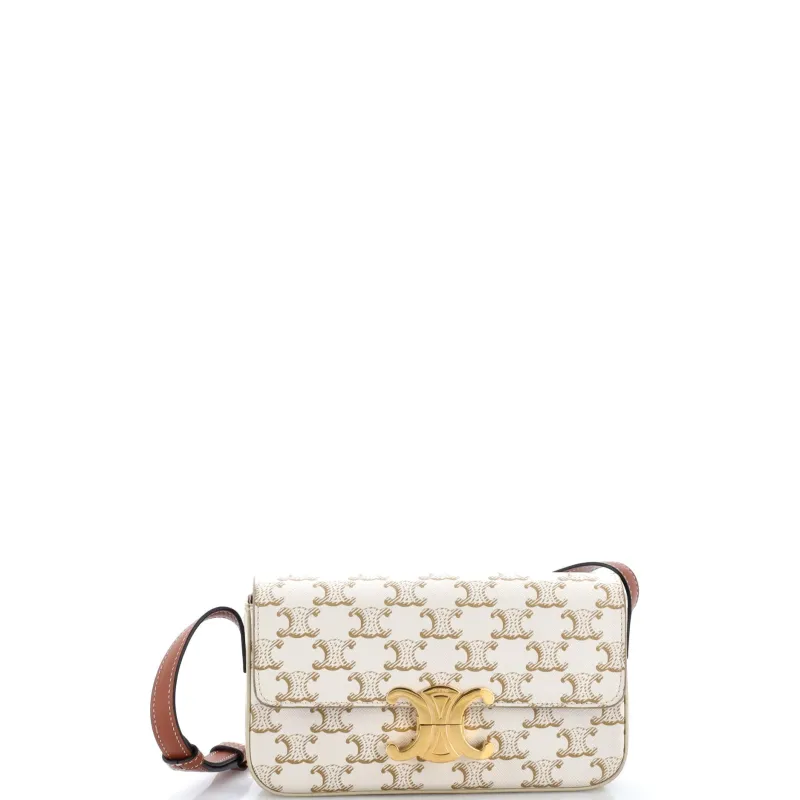 Triomphe East-West Shoulder Bag Triomphe Coated Canvas made by Celine