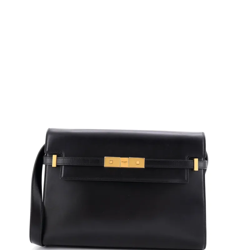 Manhattan Shoulder Bag Leather Medium made by Yves Saint Laurent