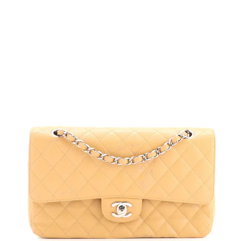Classic Double Flap Bag Quilted Caviar Medium made by Chanel