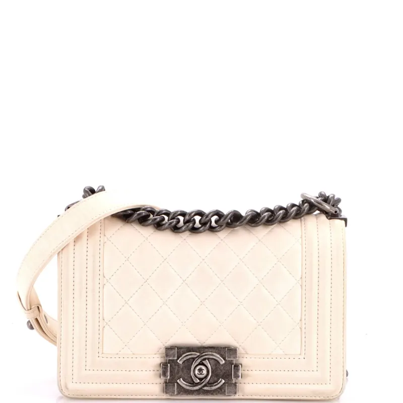 Boy Flap Bag Quilted Lambskin Small made by Chanel