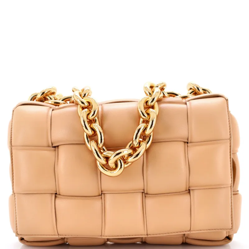 Cassette Chain Crossbody Bag Padded Maxi Intrecciato Leather made by Bottega Veneta