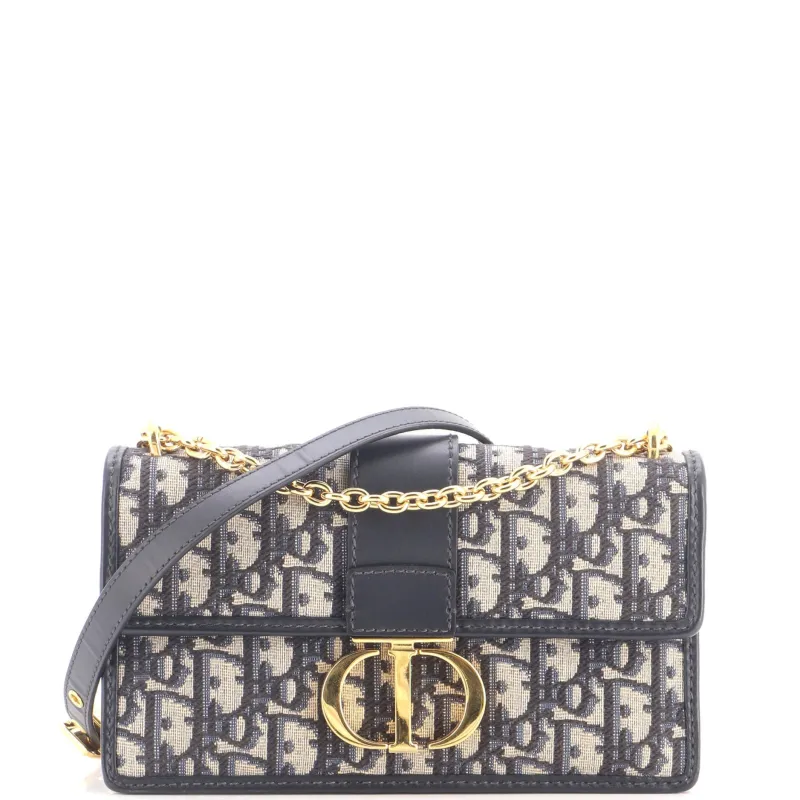 30 Montaigne Chain Flap Bag Oblique Canvas East West made by Dior